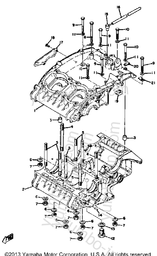 Крышка картера для мотоциклов YAMAHA DS7 1972 г.