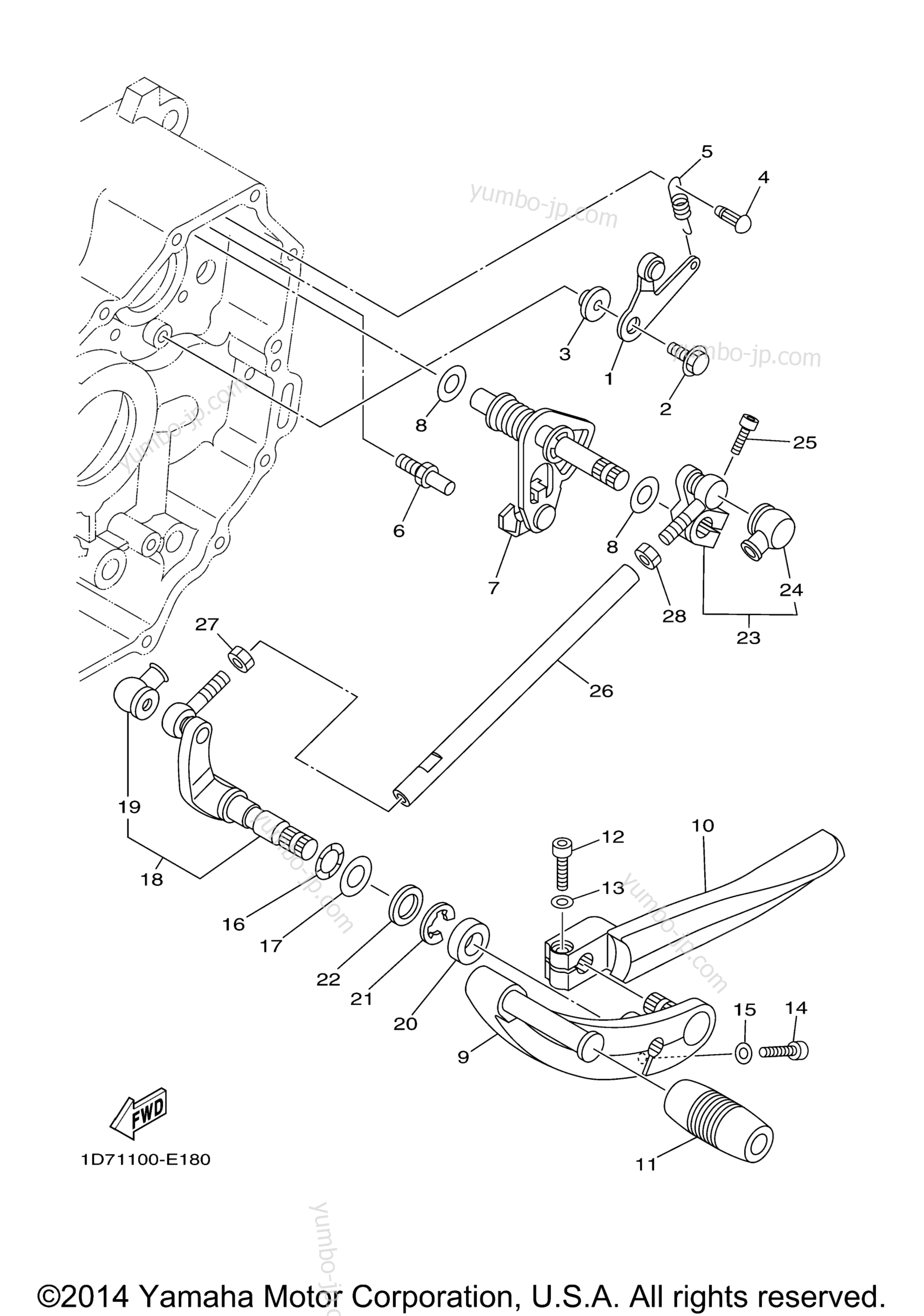 SHIFT SHAFT for motorcycles YAMAHA STRATOLINER S (XV19CTSDL) 2013 year