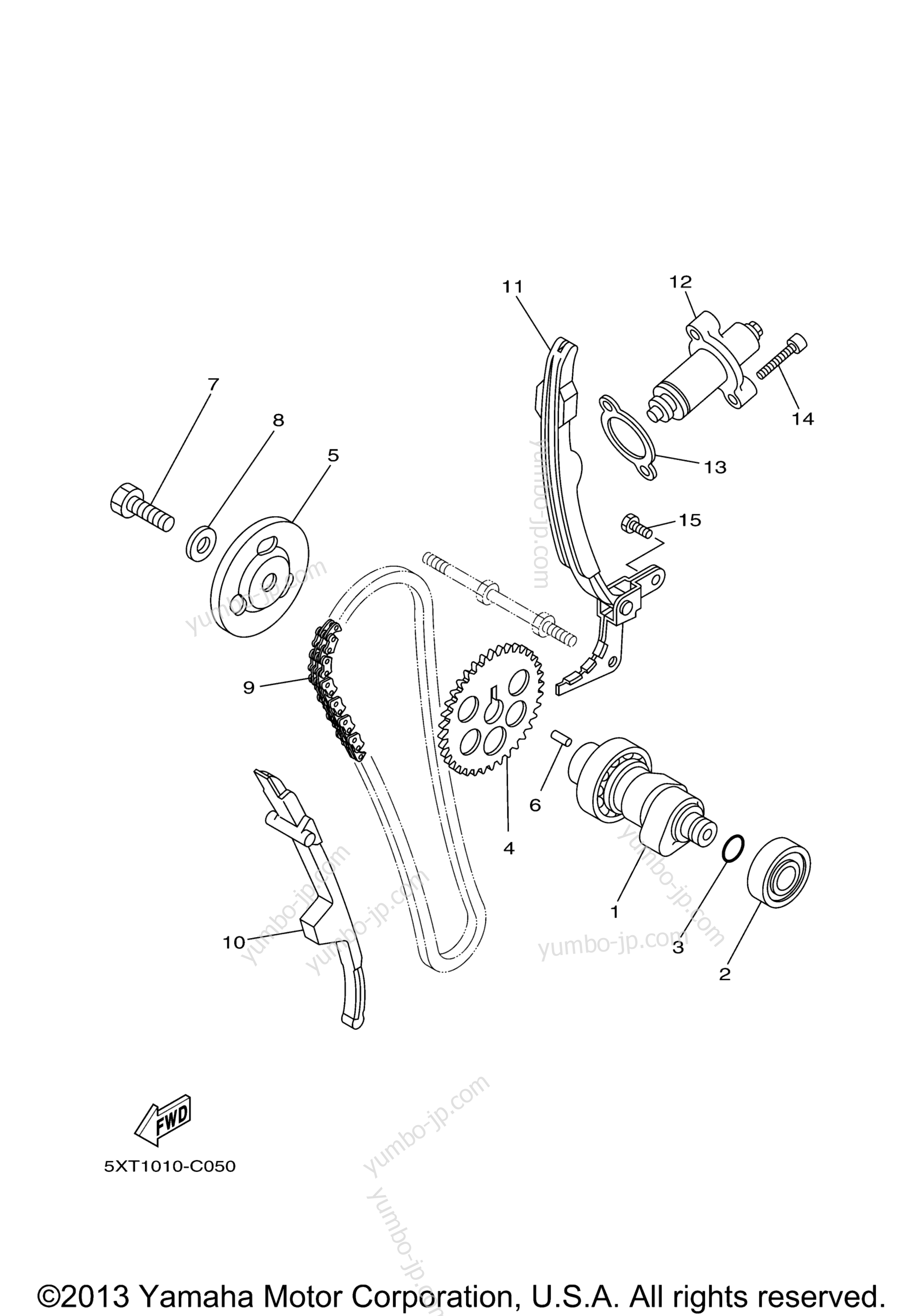 Camshaft Chain for motorcycles YAMAHA XT250 (XT250A) 2011 year