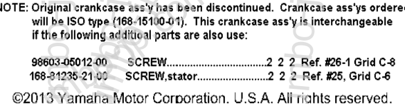 Crankcase (Notes Only) for motorcycles YAMAHA YR1 1967 year