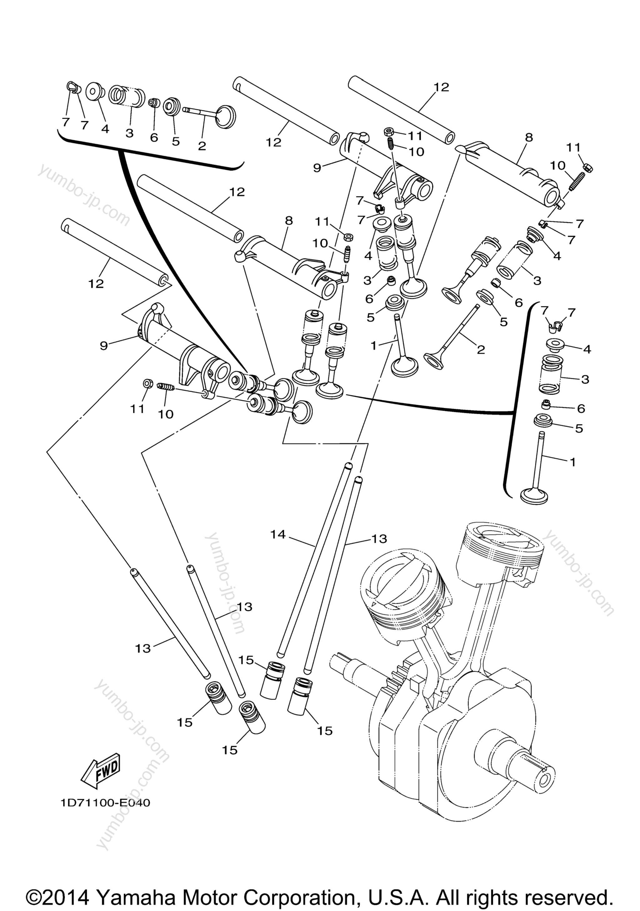 VALVE for motorcycles YAMAHA ROADLINER S (XV19SEL) 2014 year