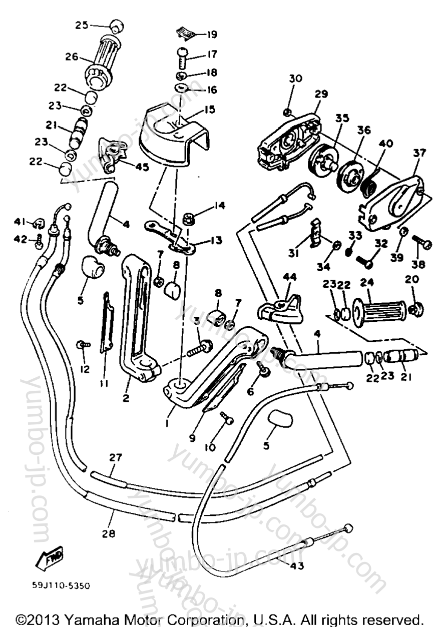 Handlebar Cable для мотоциклов YAMAHA XVZ12DN 1985 г.