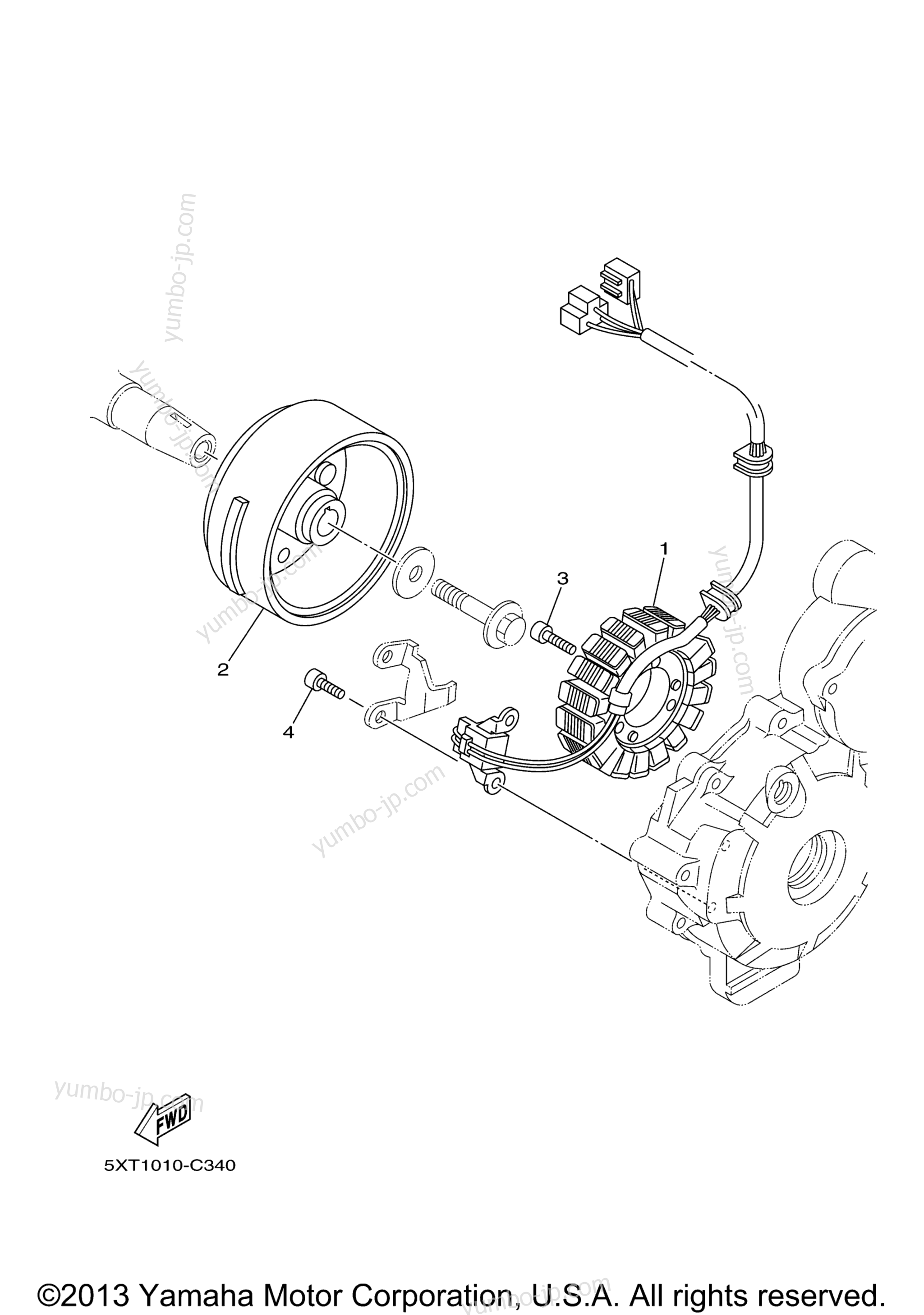 GENERATOR for motorcycles YAMAHA XT250 (XT250Y) 2009 year