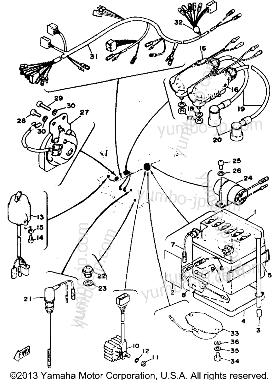 Electrical для мотоциклов YAMAHA RD125C 1976 г.