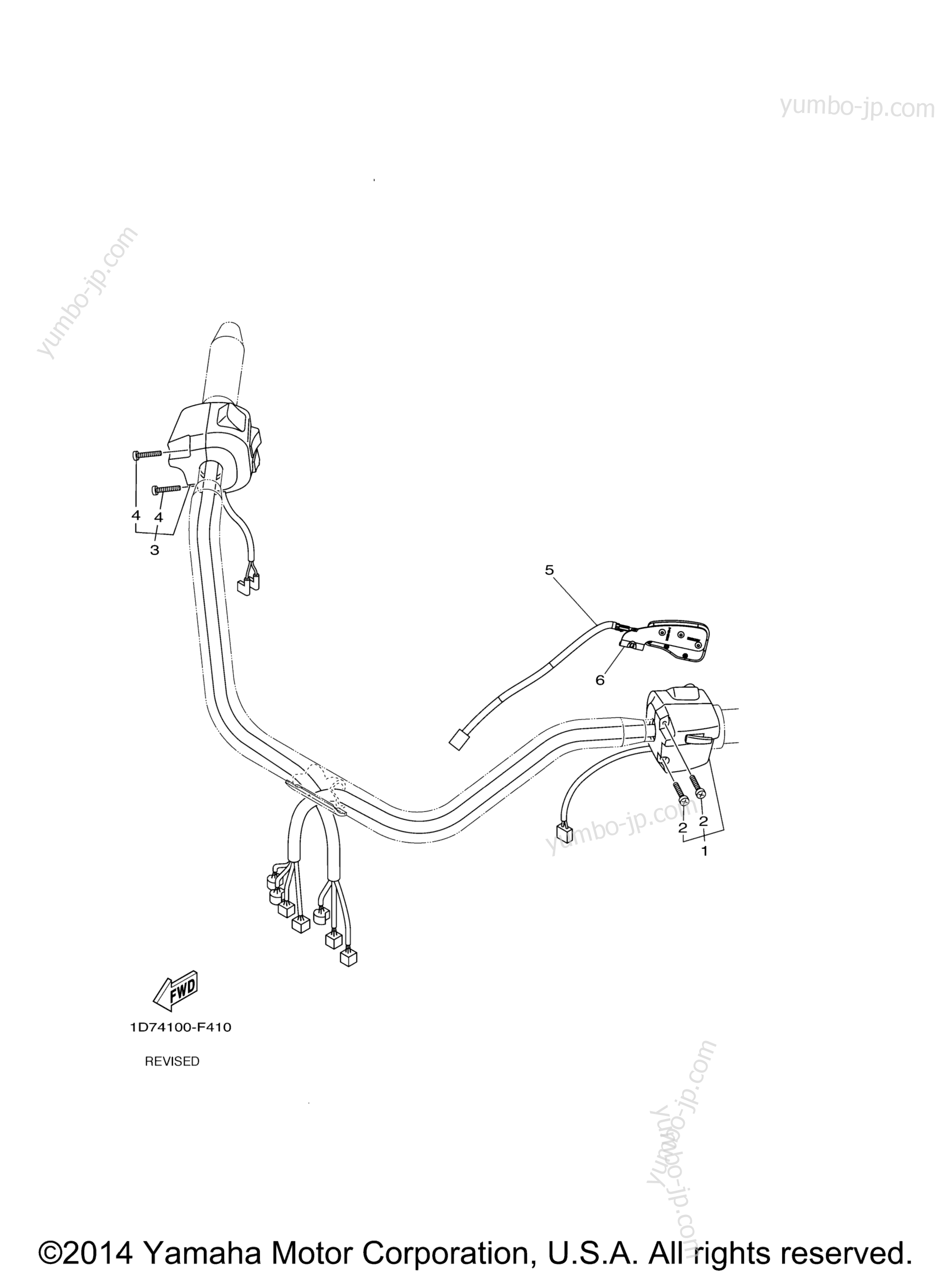 Handle Switch Lever для мотоциклов YAMAHA STRATOLINER DELUXE (XV19CTFBCS) CA 2012 г.