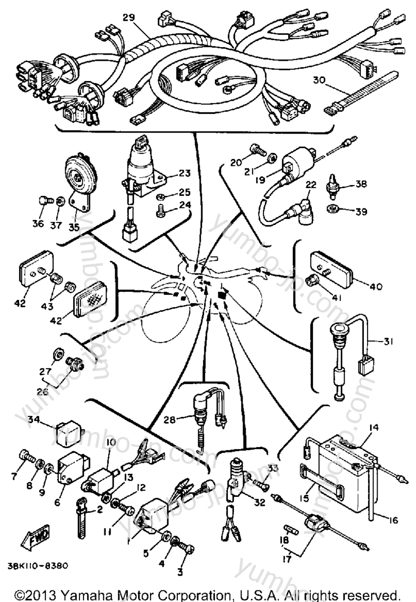 Electrical 1 для мотоциклов YAMAHA ENDURO (DT50W) 1989 г.