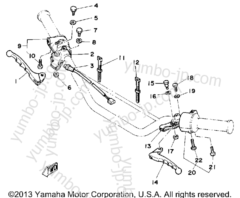 Handle Switch - Lever для мотоциклов YAMAHA DT175G 1980 г.