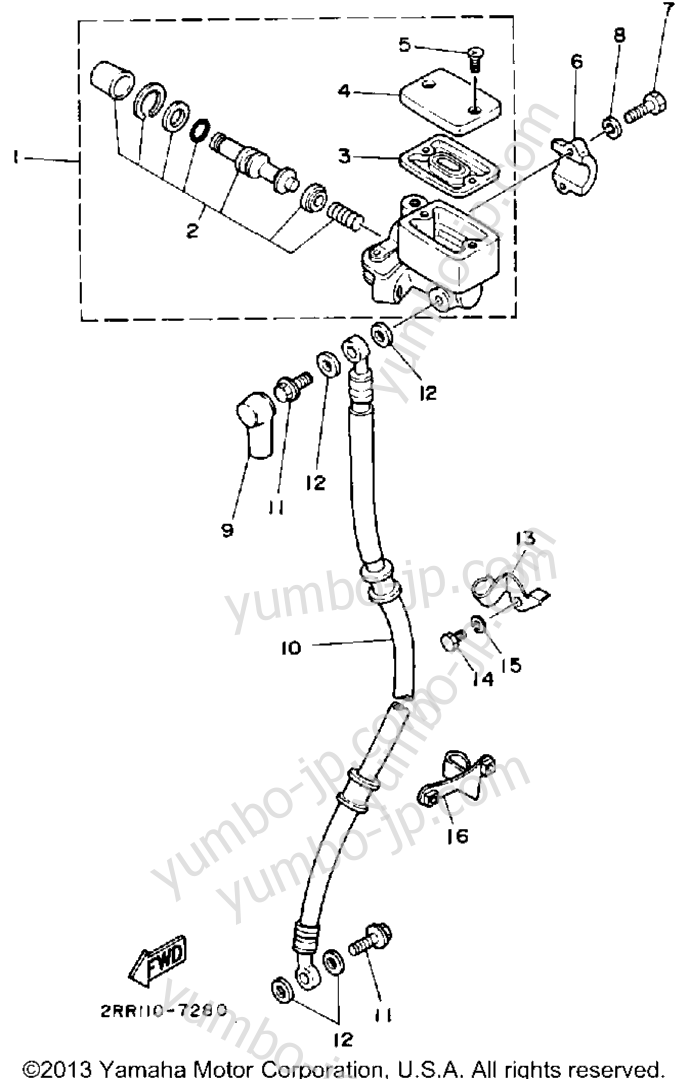 Front Mastser Cylinder для мотоциклов YAMAHA YSR50A 1990 г.