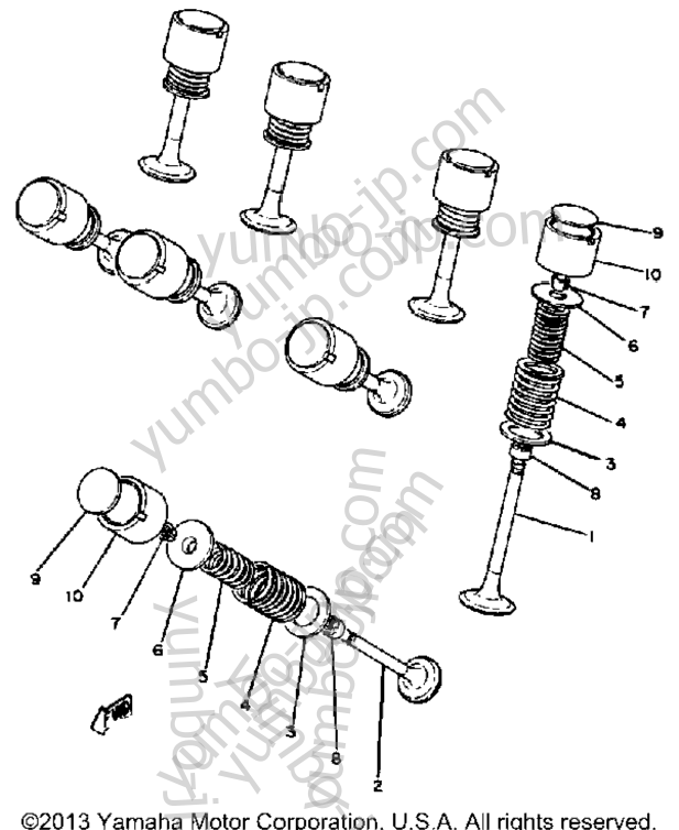 VALVE для мотоциклов YAMAHA XS1100SG 1980 г.