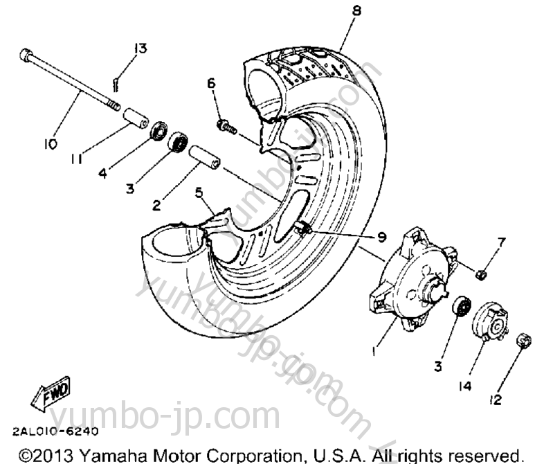 FRONT WHEEL для мотоциклов YAMAHA YSR50D 1992 г.