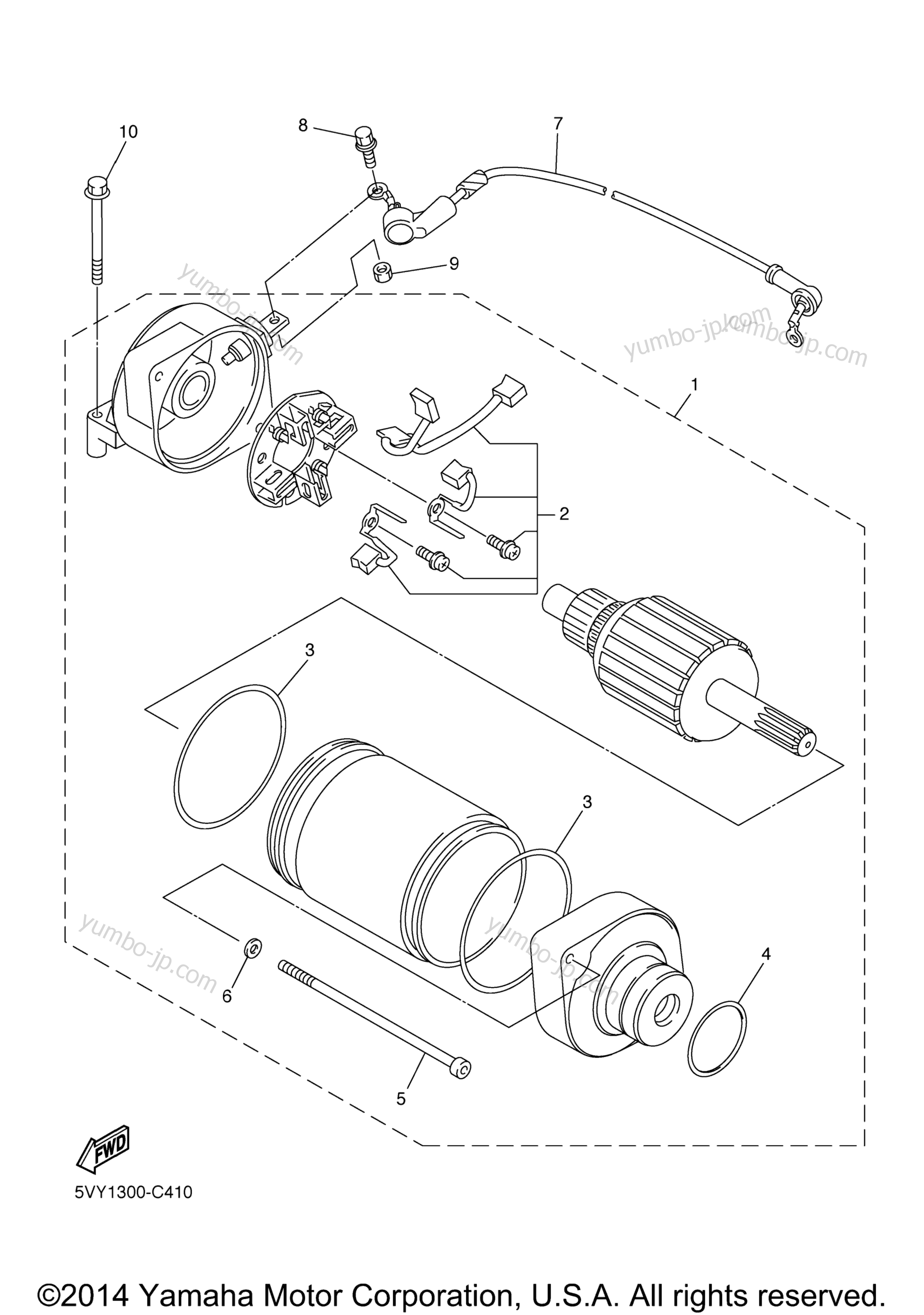 STARTING MOTOR для мотоциклов YAMAHA YZF-R1 (YZFR1SC) CA 2004 г.