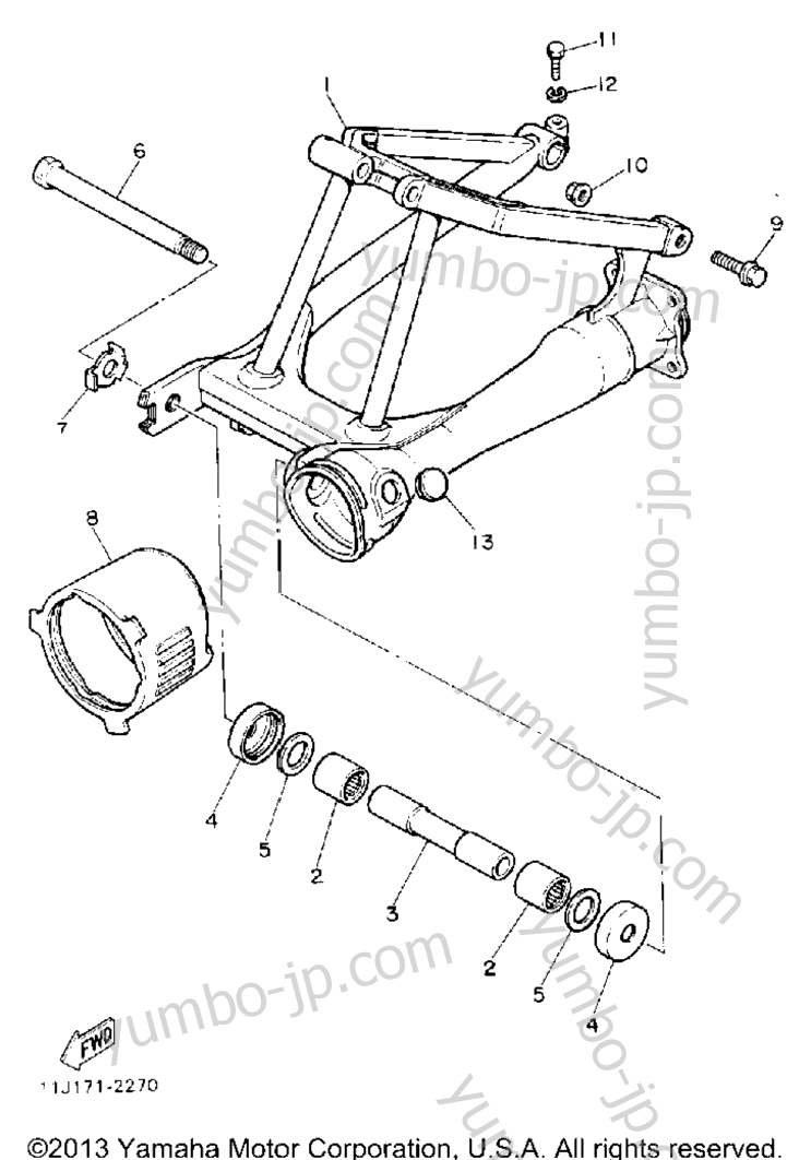 Swing Arm для мотоциклов YAMAHA XZ550RJ 1982 г.