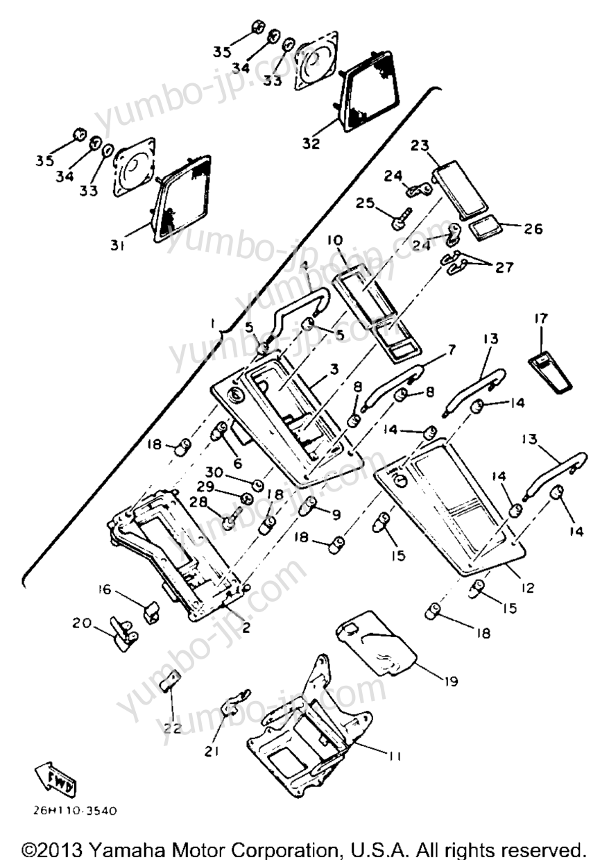 Optional Audio 1 Components for motorcycles YAMAHA XVZ12TK 1983 year