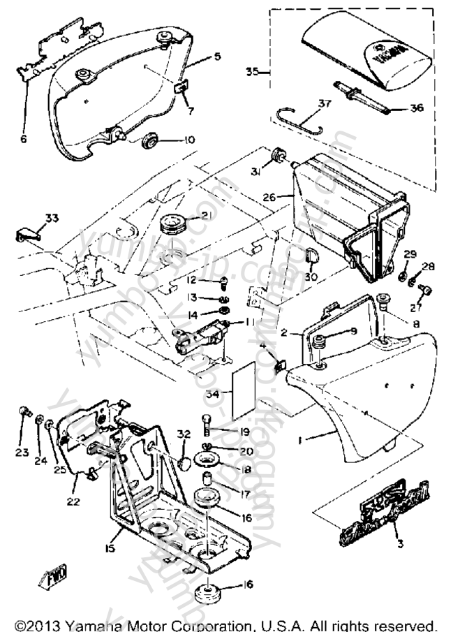 SIDE COVER для мотоциклов YAMAHA XS1100SG 1980 г.