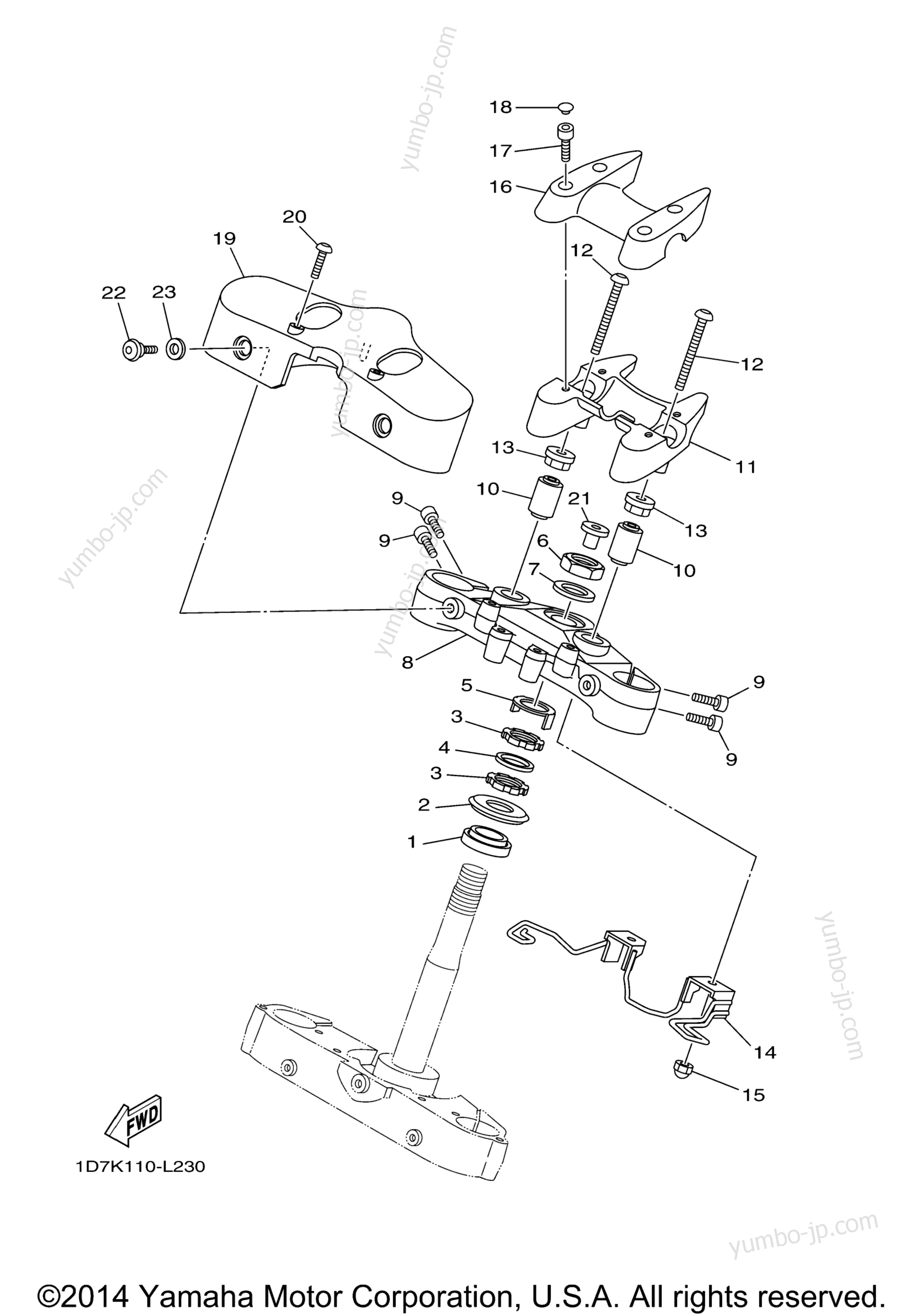 Steering для мотоциклов YAMAHA ROADLINER S (XV19SEL) 2014 г.