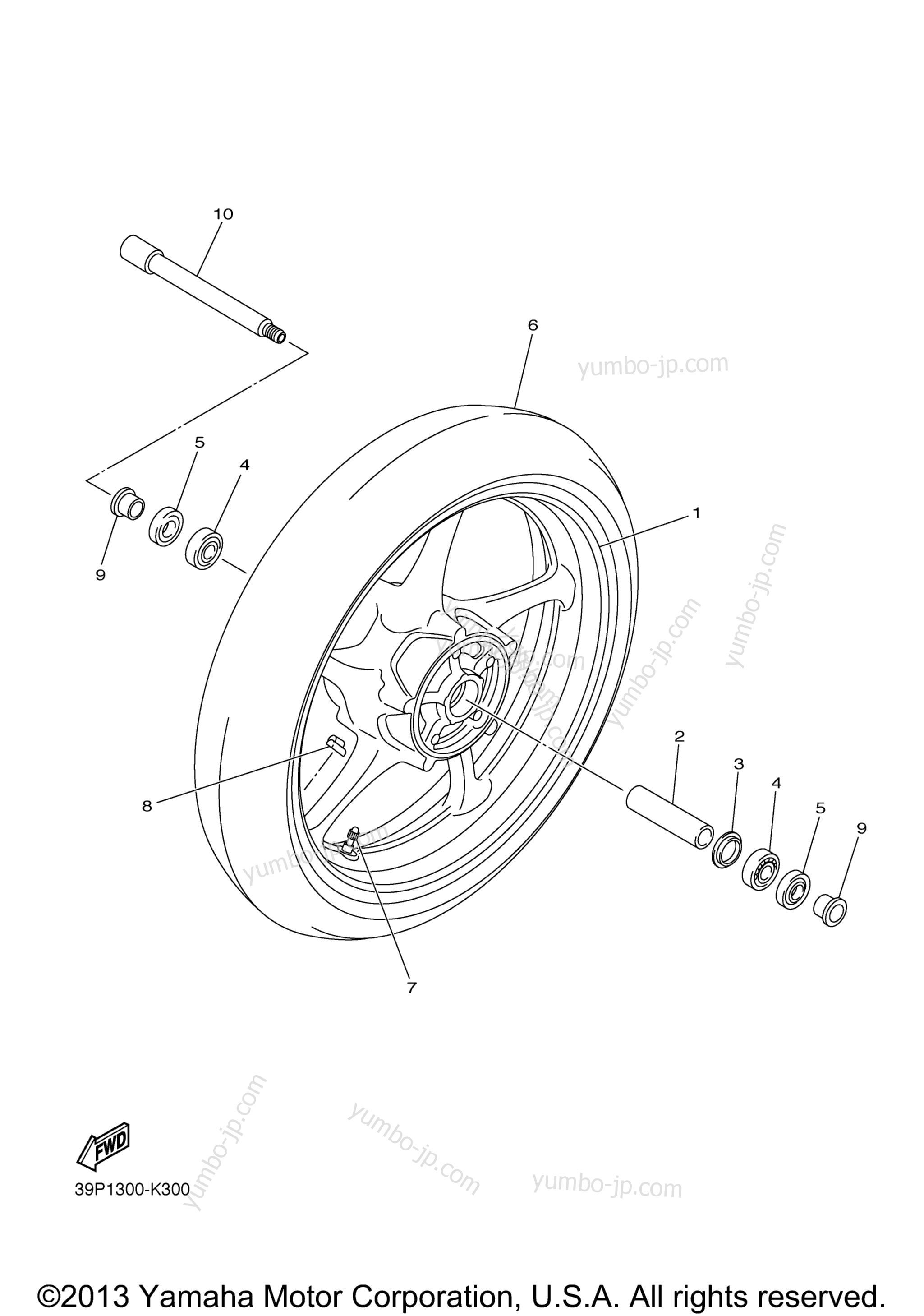 FRONT WHEEL for motorcycles YAMAHA FZ8 (FZ8ND) 2013 year