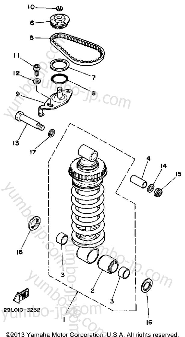 Rear Shocks for motorcycles YAMAHA RZ350L 1984 year