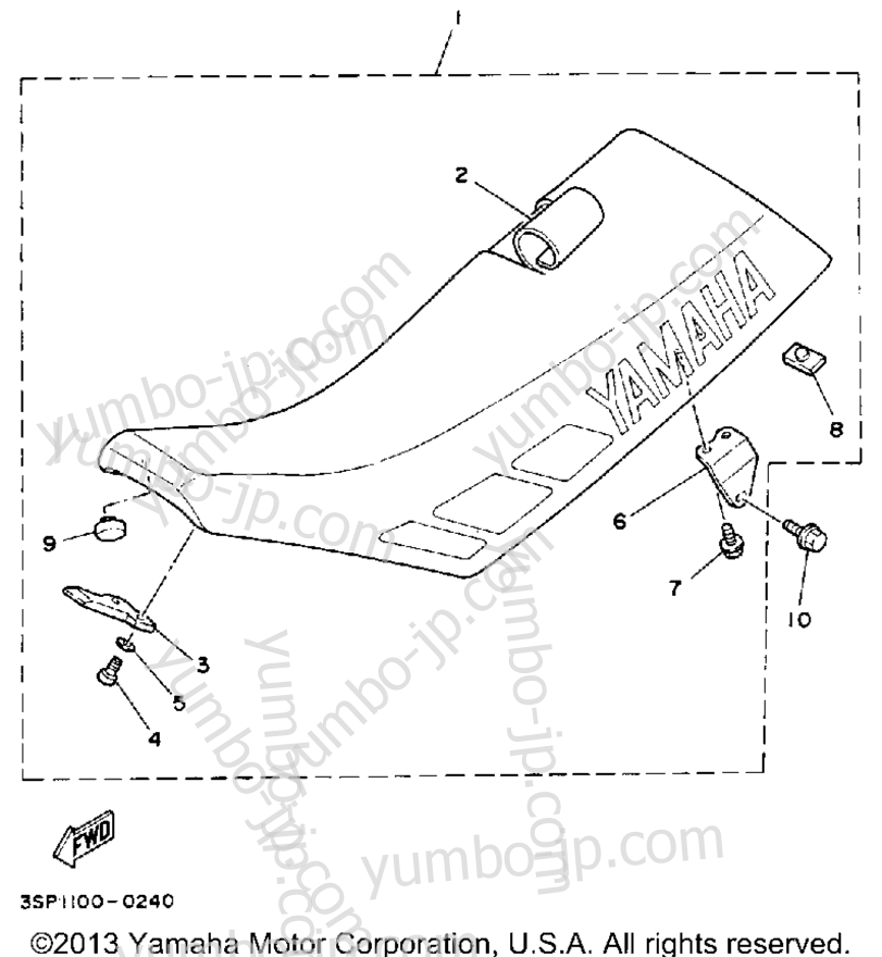 SEAT for motorcycles YAMAHA YZ125A 1990 year