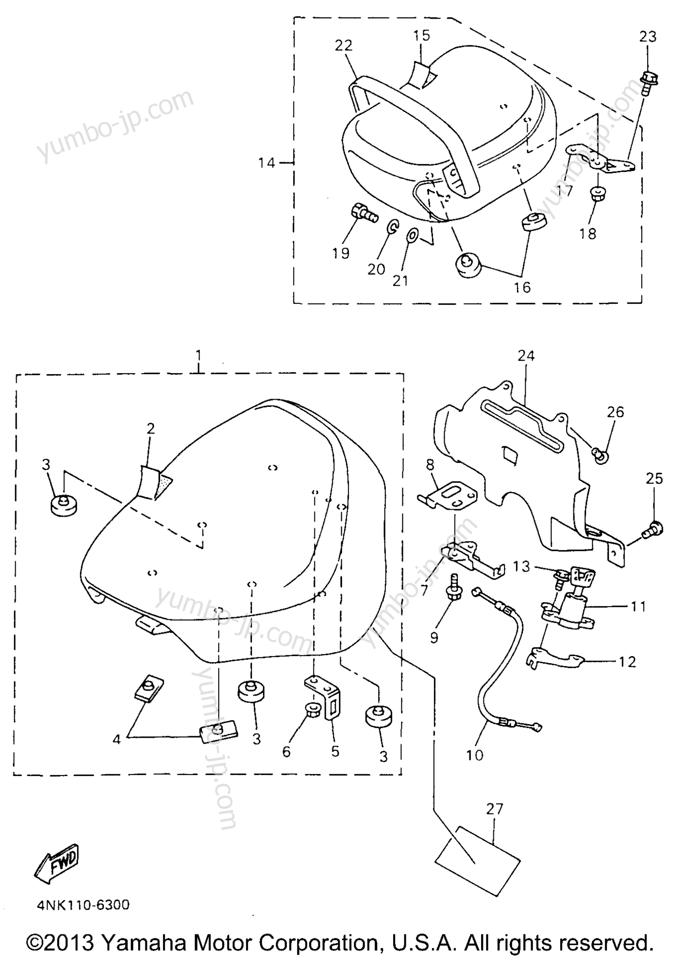 SEAT for motorcycles YAMAHA ROYAL STAR XVZ13ATH_ATHC ROYAL STAR TOUR CLASSIC (XVZ13AHC) CA 1996 year