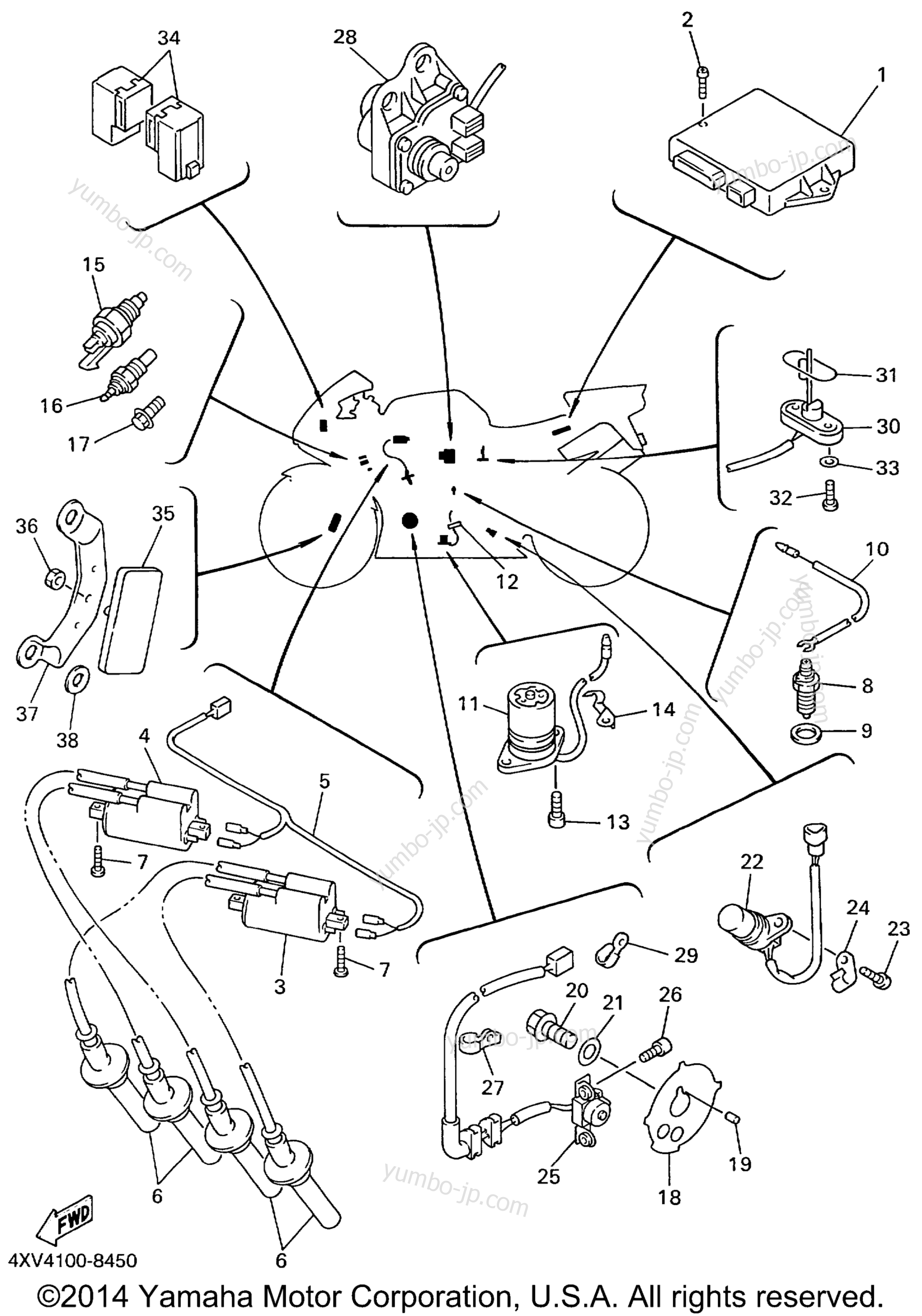 Electrical 1 для мотоциклов YAMAHA YZF-R1 (YZFR1KC) CA 1998 г.