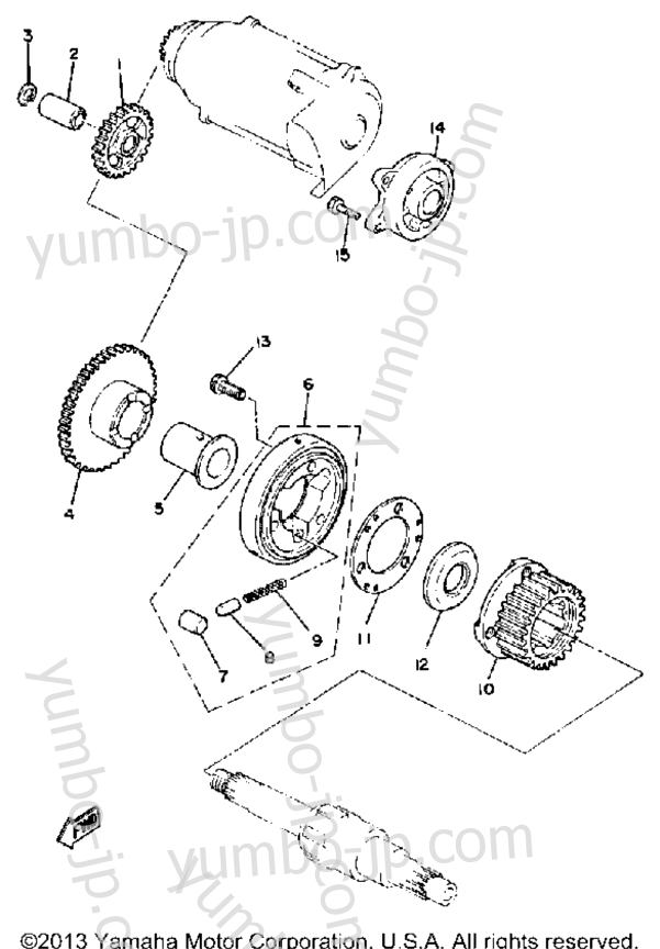 STARTER CLUTCH для мотоциклов YAMAHA XS1100SH 1981 г.