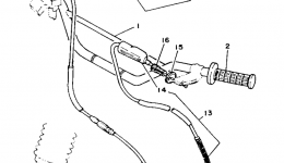 Steering Handle-Cable для мотоцикла YAMAHA YZ490 (YZ490N)1985 г. 
