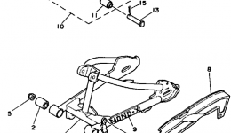 Swing Arm - Rear Shocks для мотоцикла YAMAHA PW80K1983 г. 