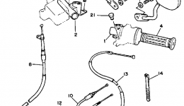 Handlebar-Cable для мотоцикла YAMAHA YSR50W1989 г. 