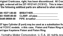 Crankcase (Notes Only) для мотоцикла YAMAHA YCS1C CA1968 г. 