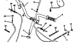 Handlebar - Cable для мотоцикла YAMAHA YAMAHOPPER (QT50T)1987 г. 