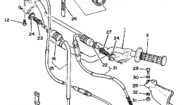 Handlebar-Cable for мотоцикла YAMAHA IT175H1981 year 