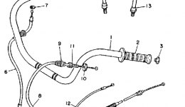 Handlebar Cable для мотоцикла YAMAHA VIRAGO 700 (XV700SS)1986 г. 