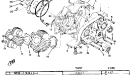 Crank Case для мотоцикла YAMAHA YG5S1969 г. 