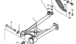 Swing Arm Rear Shocks для мотоцикла YAMAHA VIRAGO 535 (XV535TC) CA1987 г. 