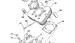 Crankcase-Cylinder for мотоцикла YAMAHA IT175F1979 year 