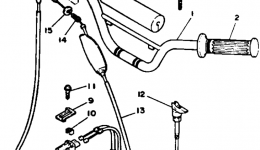 Hanlebar - Cable for мотоцикла YAMAHA Y-ZINGER (PW80B)1991 year 