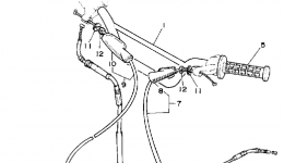 Handlebar-Cable для мотоцикла YAMAHA RT100E1993 г. 