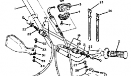 Handlebar-Cable for мотоцикла YAMAHA IT175J1982 year 