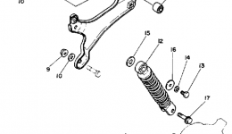 Swing Arm - Rear Shocks для мотоцикла YAMAHA Y-ZINGER (PW50A)1990 г. 