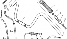 Handlebar Cable для мотоцикла YAMAHA ROUTE 66 (XV250UC) CA1988 г. 