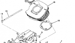 Cylinder-Crankcase для мотоцикла YAMAHA DT125C1976 г. 