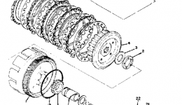 CLUTCH for мотоцикла YAMAHA AT3_CT3 (CT2)1972 year 