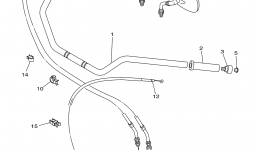Steering Handle Cable для мотоцикла YAMAHA ROAD STAR SILVERADO (XV17ATZCW) CA2010 г. 