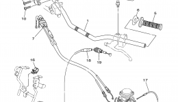 Steering Handle Cable for мотоцикла YAMAHA XT250 (XT250ZC) CA2010 year 