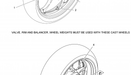Alternate Wheels для мотоцикла YAMAHA RAIDER SCL (XV19CBO)2012 г. 