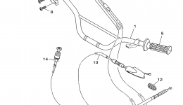 Steering Handle Cable для мотоцикла YAMAHA TTR125LE (TTR125LEB)2012 г. 