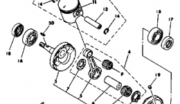 Crankshaft-Piston for мотоцикла YAMAHA IT175J1982 year 