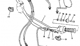 Handlebar - Cable for мотоцикла YAMAHA XT350B1991 year 