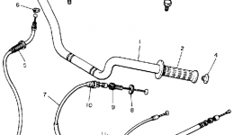 Handlebar Cable для мотоцикла YAMAHA RADIAN (YX600AC) CA1990 г. 