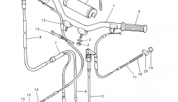 Steering Handle - Cable для мотоцикла YAMAHA YZINGER (PW50M1)2000 г. 